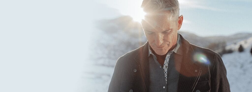 Man hit by the sunlight