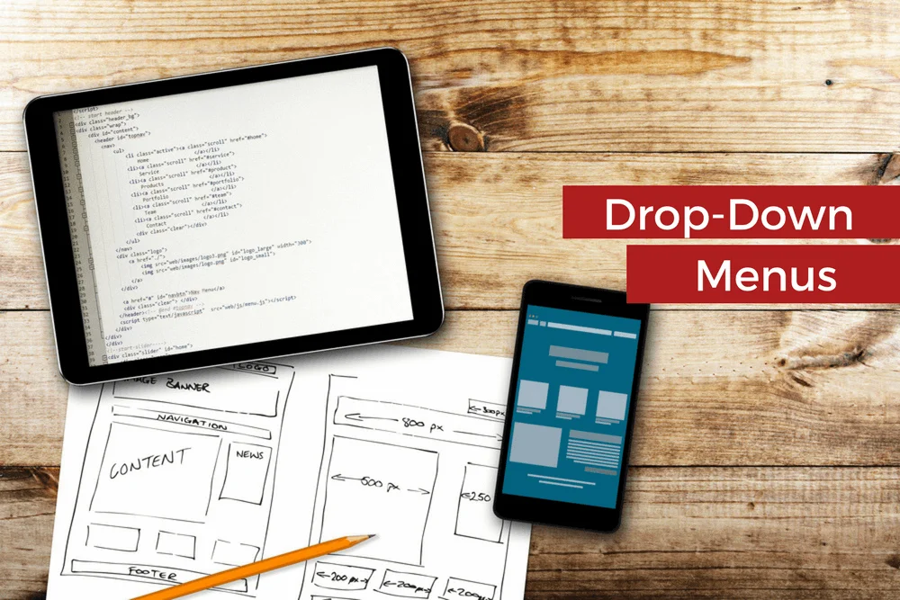 website drop down menus