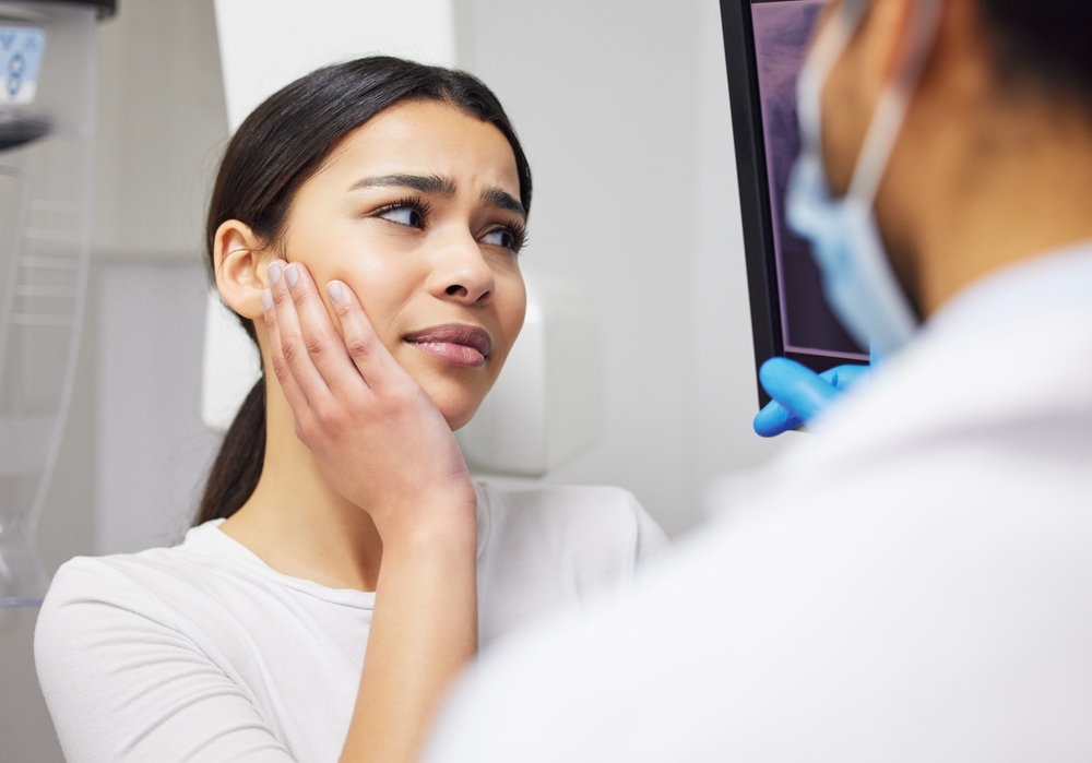 Toothache,,Dentist,And,Woman,In,Pain,,Clinic,And,Consultation,For