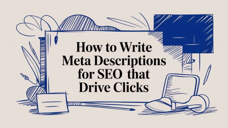How to write meta descriptions for seo hand drawn illustration
