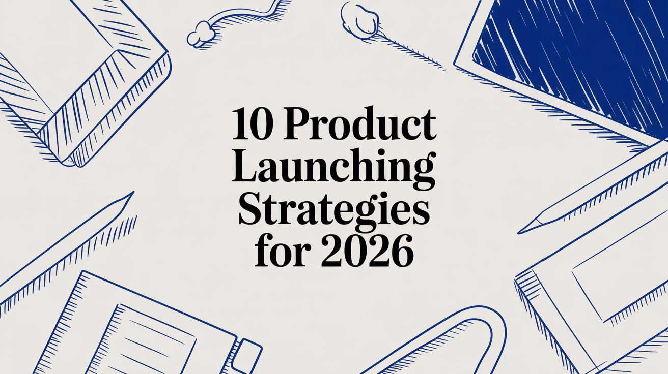 Product launching strategies business illustration